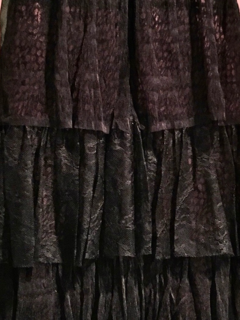 La Perla Tiered Lace Slip Dress Black Pink Silk Lingerie-Inspired Runway Gown 8 - Picture 14 of 16
